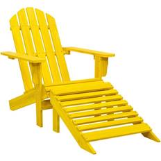 Sdraio vidaXL Patio Adirondack Chair with Ottoman Solid Fir Wood Yellow