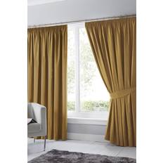 Fusion Dijon Tape Top Curtains