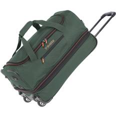 Sportväska med hjul Travelite 2-hjuls vagn resväska stl. L med expansionsveck bagageserie Basics: mjukt bagage resväska med hjul med extra volym, 096276, Mörkgrön, 55 cm, Resväska med hjul