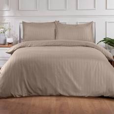 Brown Duvet Covers Brentfords Dreamscene Beautiful Satin Stripe Duvet Cover Silver, White, Pink, Brown, Black