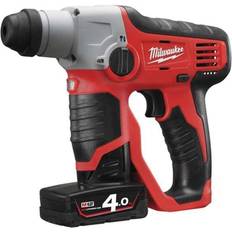 Milwaukee Battery Hammer Drills Milwaukee 12V 4.0Ah RED Lithium-ion SDS Drill