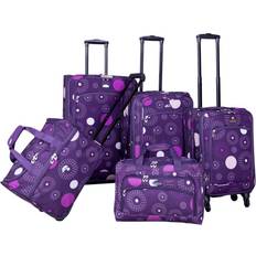 Purple spinner luggage set American Flyer Fireworks 5 Spinner Luggage Set