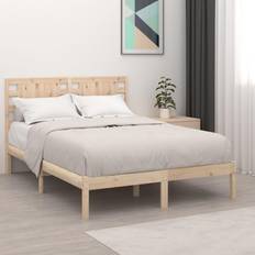 vidaXL brown, 120 Solid Pine Bed Frame Bed Bettrahmen