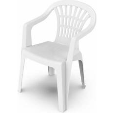 ProGarden Sillón Apilable Respaldo Bajo Color Blanco 56 x 54 x 80 cm Modelo Lyra