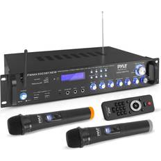 Amplifiers & Receivers Pyle 3000W 4 Channel Bluetooth Hybrid Amplifier Receiver w/ Microphones & Remote