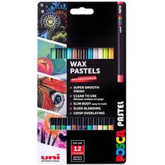 Crayons Uni Posca Wax Pastels Set Neutral (12)