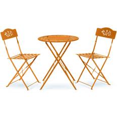 Alpine Corporation MSY100A-OR Bistro Set, Table incl. 2 Chairs