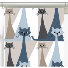 Panelgardiner Arvidssons Textil Panelgardiner Katten Kitty Blåmix