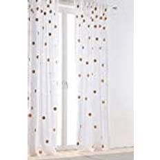 LORENA multifunktionsgardin 2-pack Vit/guld