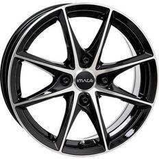 Fälgar 4 100 Image Comet Gloss Black Polished 6x16 4/100 ET40 B60.1