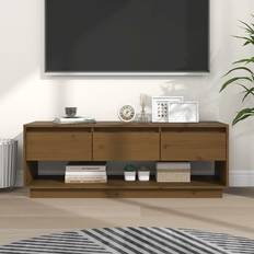 VidaXL TV-borde vidaXL Massivt Fyrretræ 110,5 x 34 x 40 cm TV-bord