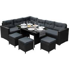 Abendessen Lounge-Sets Jardí Rattan Corner Lounge-Set, 1 Tisch einschl. 1 Sofas