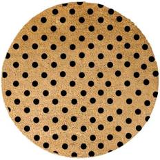 Polypropylene Entrance Mats Artsy Doormats Dots Circle Doormat Black