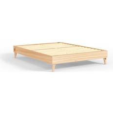 Green queen bed frame eLuxury Wooden Natural Queen Bed