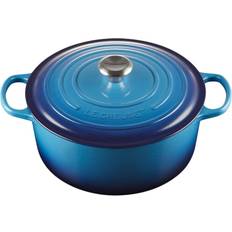 Lavabile in Lavastoviglie Altri Vasi Le Creuset Azure Signature Cast Iron Round con coperchio 6.7 L