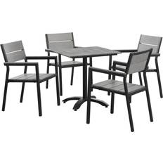 Gray Patio Dining Sets modway Maine Collection Patio Dining Set