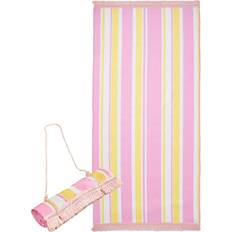 Polyester Serviettes de bain Striped Quick Dry Serviette de bain Rose