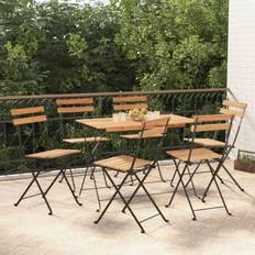 vidaXL foldbart bistrosæt Cafésæt, 1 borde inkl. 2 stole