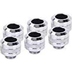 AlphaCool Eiszapfen Pro 13mm Hardtube Fitting G1/4 Chrome Sixpack