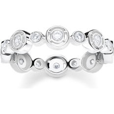 Damen Ringe Thomas Sabo Ring circles with white stones silver white TR2256-051-14-58