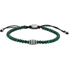 Fossil Men Reconstituted Malachite Beaded Bracelet