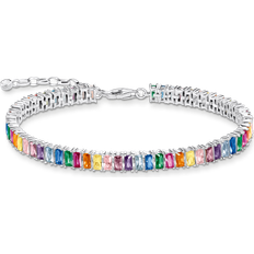 Thomas Sabo Sterling Silver Colourful Stones Tennis Bracelet A2030-073-7