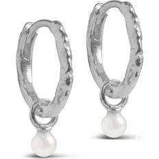 Enamel copenhagen belle hoops ENAMEL Copenhagen Belle Pearl Hoops - Silver