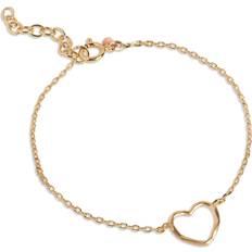 Gullbelagt Armbånd ENAMEL Copenhagen Organic Heart Bracelet - Gold