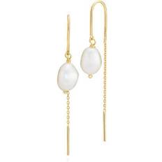 Izabel Camille Caley Earchains With Pearl - Förgyllt-Silver