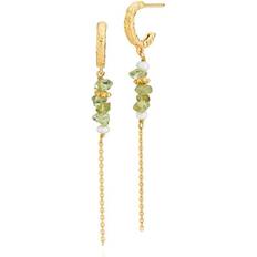 Sistie Beach Green Earrings - Förgyllt-Silver Sterling