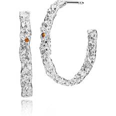 Sistie Silke By Large Creols - Silver Sterling 925
