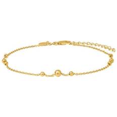 Ankellænker Nordahl Andersen Jewellery BEAD52 ankelkæde forgyldt sølv