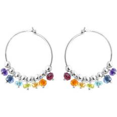 Susanne Friis Bjørner Sten Mix Sterling Silver Örhängen - Citrin/Peridot/Ametist