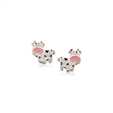 Scrouples Cow Sterling Silver Örhängen - Girls