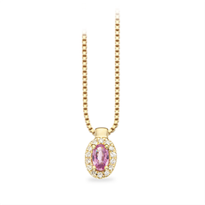 Scrouples Vedhæng Karat Guld med Pink Safir og Diamanter 0,07 Carat W/SI