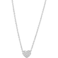 Nordahl Andersen Hjerte Karat Hvidguld Halskæde med Brillanter 0,064 Carat W/SI