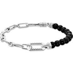 Thomas Sabo Bracelet with Beads and Chain - Black/Silver/Black