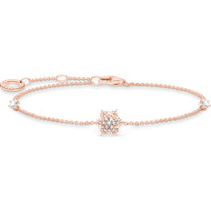 Thomas sabo snöflinga smycken Thomas Sabo Snöflinga Med Vita Stenar - Roséguld/Guld