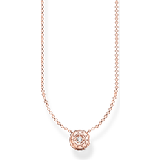 Thomas Sabo - Halsband Cirkel Med Vit Sten Rosé