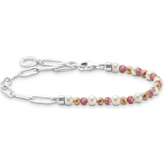 Thomas sabo beads bracelet Thomas Sabo Charm bracelet with colourful beads, white pearls and chain links silver multicoloured A2099-350-7-L19