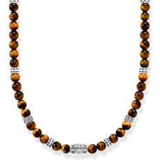 Thomas Sabo Sterling Silver Tiger's Eye Necklace KE2180-826-2