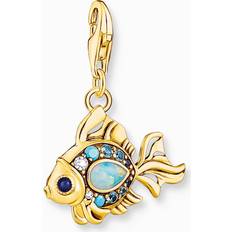 Schmuck Thomas Sabo Charm pendant colourful fish gold plated multicoloured 1921-959-7