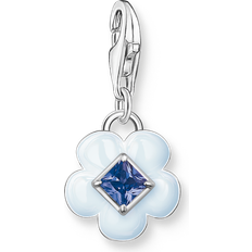 Blau Charms & Anhänger Thomas Sabo Silver Pastel Blue Flower Charm