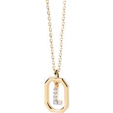 Mini Letter Necklace - Gold/Transparent