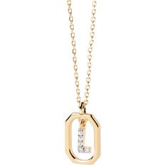 Pdpaola Mini Letter L Necklace - Goldplated Silver