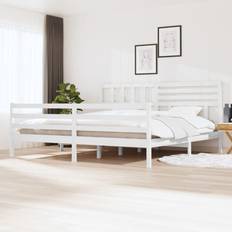 vidaXL Bed Frame White Super Sängram