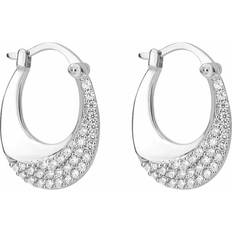 Fiorelli Knife Edge Zirconia Wave Hoop Earrings E6224C