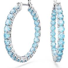 Swarovski Orecchini Swarovski Matrix Hoop Earrings - Silver/Blue