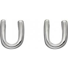 Beginnings Initial U Sterling Silver Stud Earrings E6038