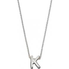 Beginnings Initial Plain Silver Initial Necklace N4438